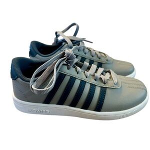 K-Swiss Classic Pro Low Top Tennis Shoes - Kids Size 2 - Gray Navy Blue - Youth